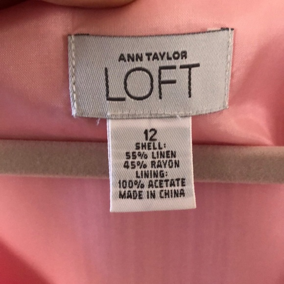 Ann Taylor Loft Pink and white striped sundress - Picture 4 of 5